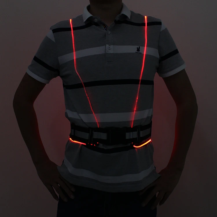 

LED Luminous Vest Night Riding Warning Sleeveless Sports Reflective Vest Bike Safety Vest Wireless Cycling Cloth Running Gear