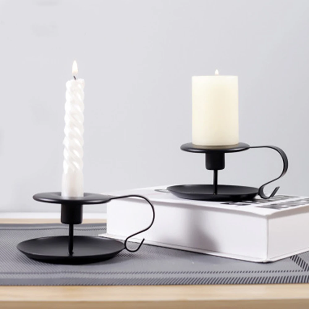

Wrought Iron Taper Candle Holder Iron Candle Holder Dinner Decor 1 Pack Dinner Decoration Can Hold Candle With Diameter New