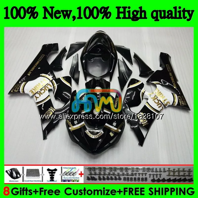 

Body kit For KAWASAKI ZX 6R 600CC 6 R ZX636 ZX-636 600 CC ZX-6R 11BS.18 ZX600 ZX 636 ZX6R 05 06 2005 2006 Lucky Strike Fairings