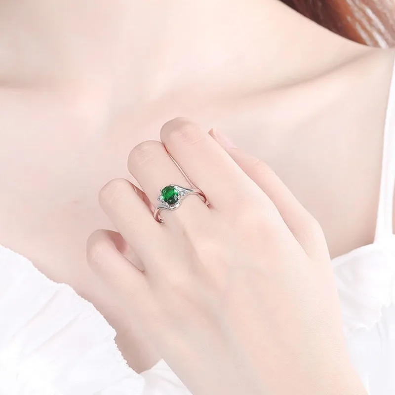

New style 925 silver-plated adjustable size couple ring, ladies ruby wedding ring, pearl jewelry