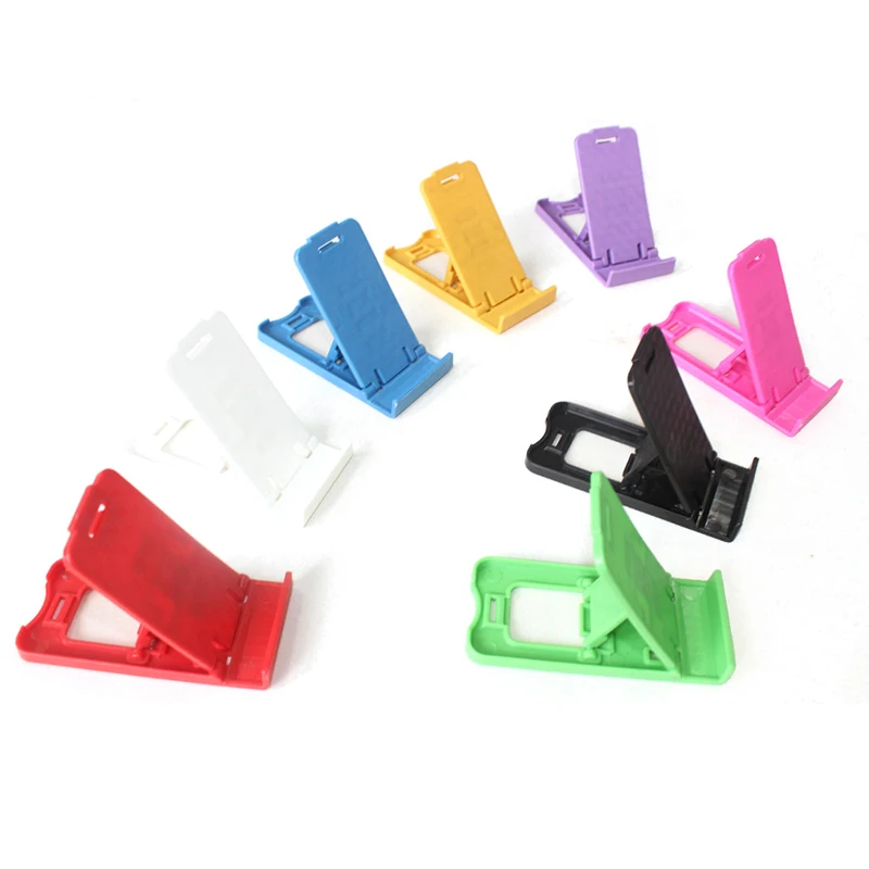

Adjustable Phone Rack Holder Portable Foldable Folding Desktop Cell Phone Stands Mounts Holder For Samsung IPhone Random Colour
