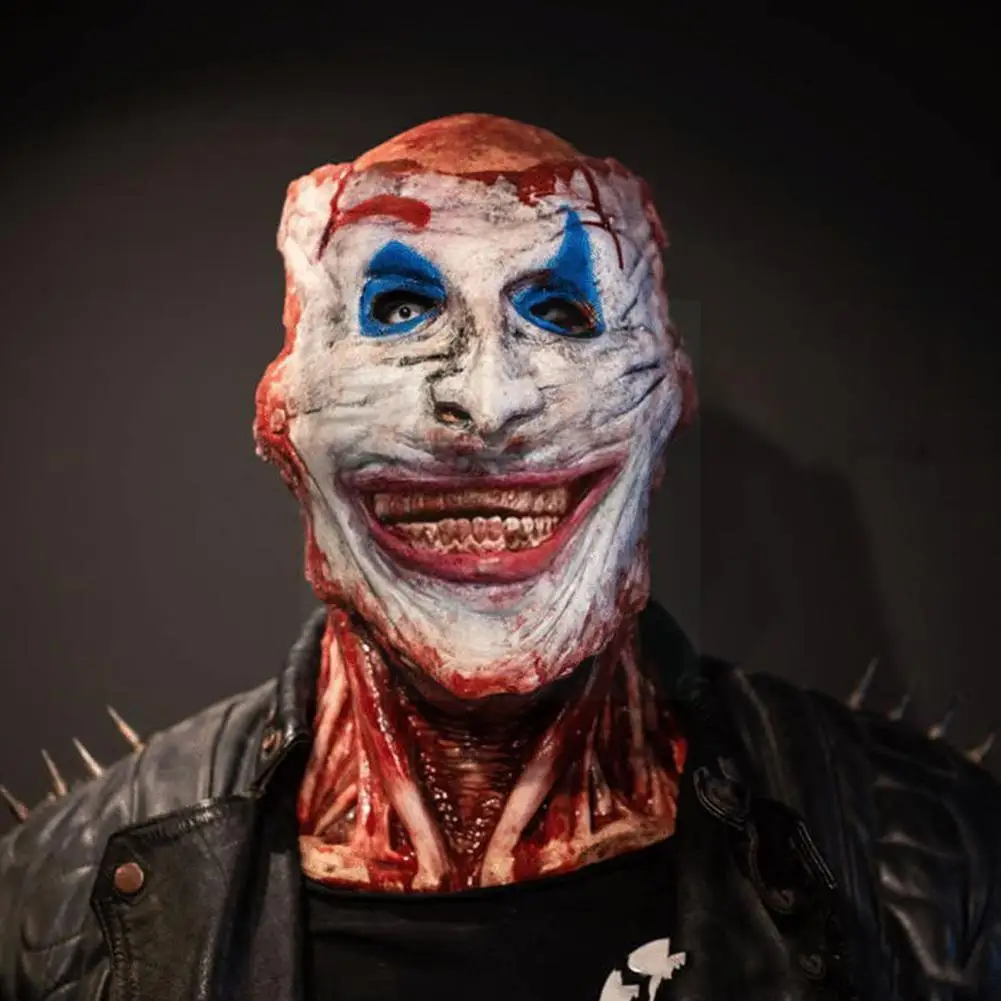 

Halloween Bloody Horror Skull Double-layer Ripped Torn Magnetic Tearable Face Rotten Latex Bloody Face Disgu K3x3