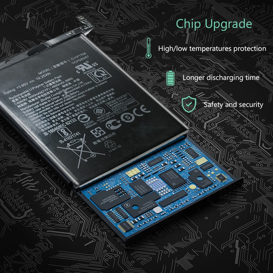 Аккумулятор для Asus Zenfone Max Pro M1 ZB602KL батарея X00TDB X00TDE C11P1706 4850 мАч поставка