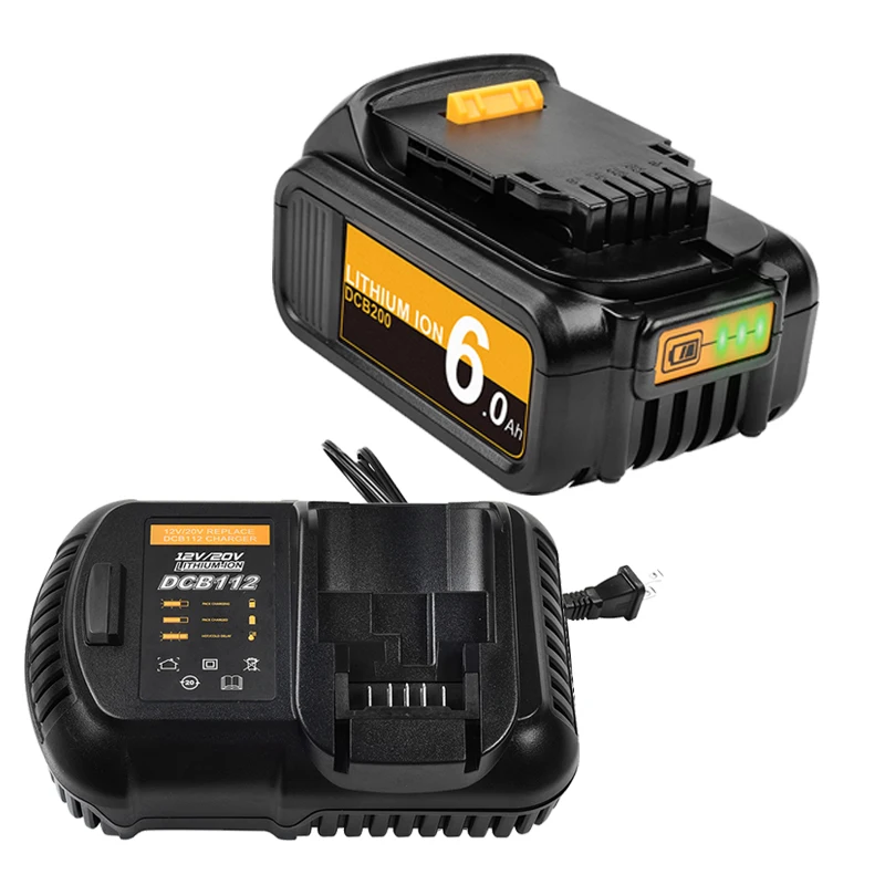 6000 мА/ч 18V макс XR для Dewalt Мощность инструмент Батарея + Зарядное устройство DCB180 DCB181