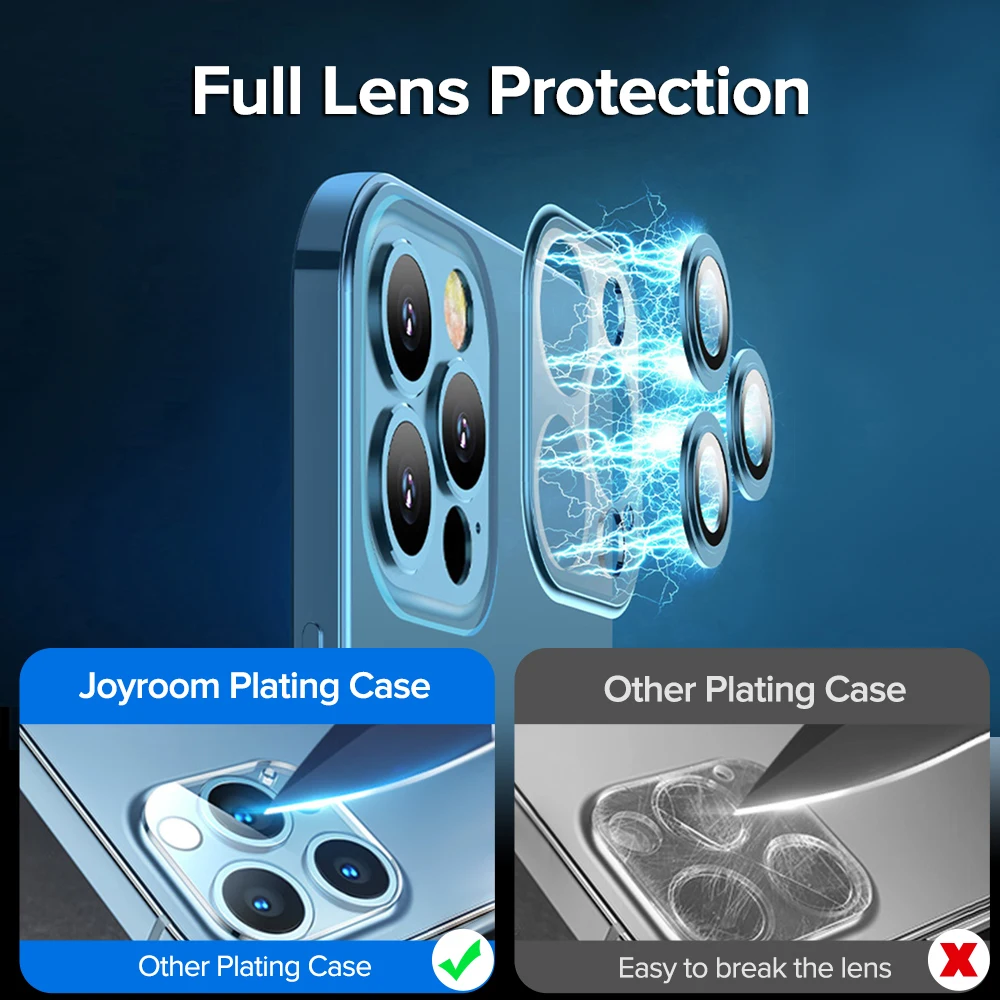 Plating Clear Case For iPhone 13 12 Pro Max Full Lens Cover Protection Anti-fall Soft TPU Phone Case For iPhone 13 12 Pro Cover