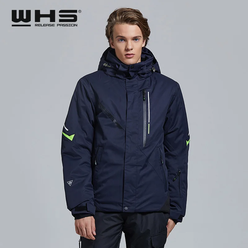 WHS Winter Men Ski Sport Jacket Waterproof Windproot Fashion Keep Warm Snow Cotton Double ski New | Спорт и развлечения