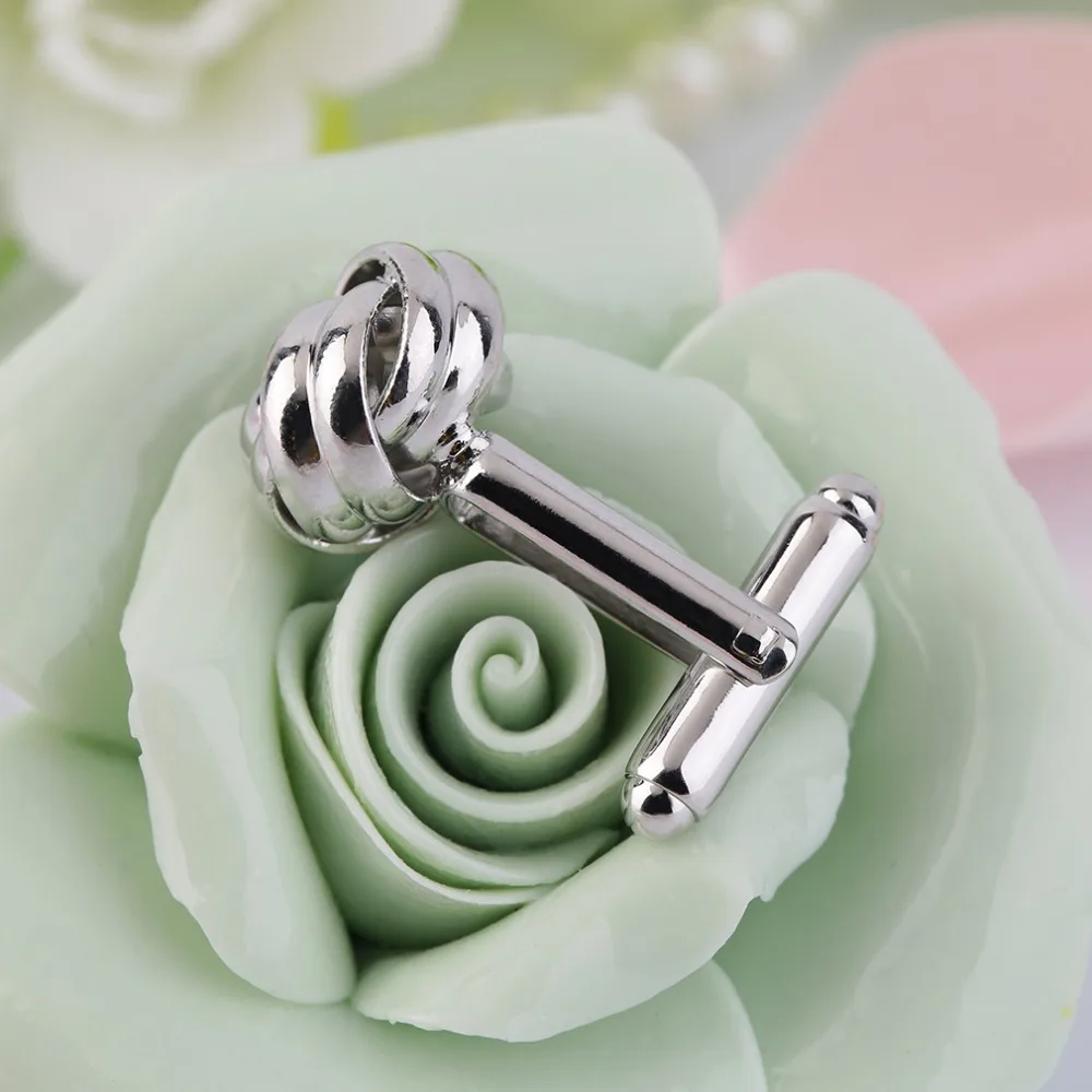Прямая доставка запонки из нержавеющей стали винтажное поворотное плетение