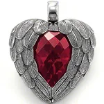 

ThomasPT2414 подвеска в виде сердца с красными перьями стильные модные ювелирные изделия для влюбленных для мужчин и женщин из серебра 925 пробы