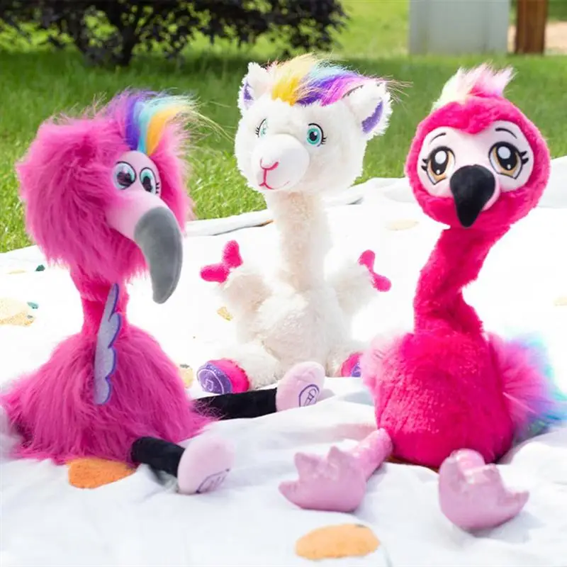 

Flamingo Alpaca Plush Dancing Toy Electric Flamingo Stuffed Toy Talks Singing And Dancing Multifunctional Animal Toys For Kids