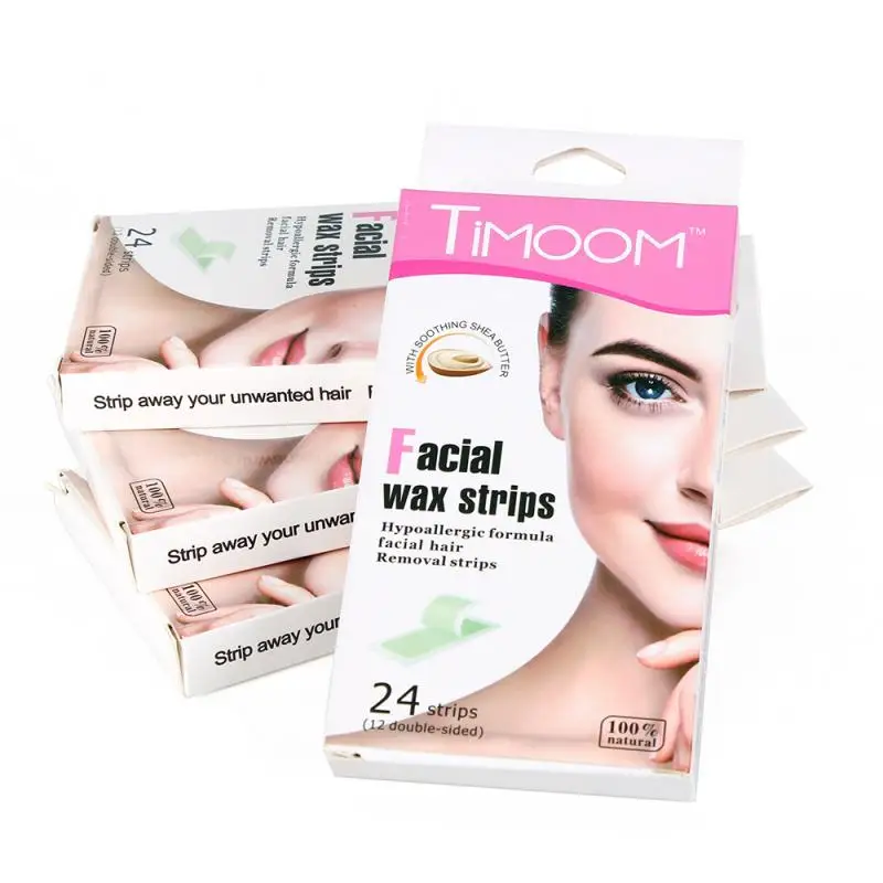 1 коробка для удаления волос восковые полоски бумага двусторонняя депиляция