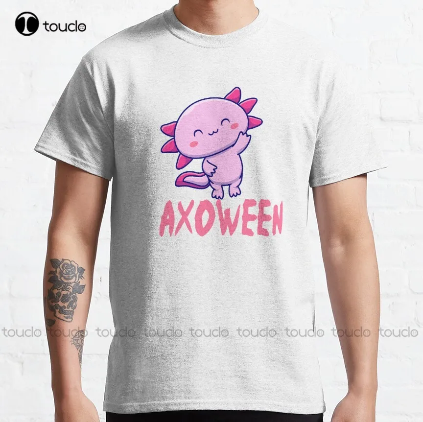 

Axoween Axolotl Halloween Classic T-Shirt Cooling Shirt Custom Aldult Teen Unisex Digital Printing Tee Shirt Fashion Funny New