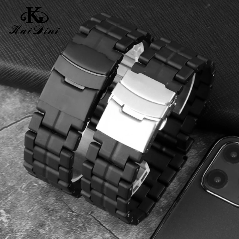 Carbon fiber male strap 3051 Straight End black Watch Band outdoor Military Strap Diving watch belt sport accessories 23mm | Наручные