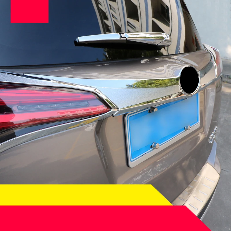 lsrtw2017 car rear window logo trims for toyota rav4 2013 2014 2015 2016 2017 2018 xa40 auto accessories chrome styling | Автомобили и