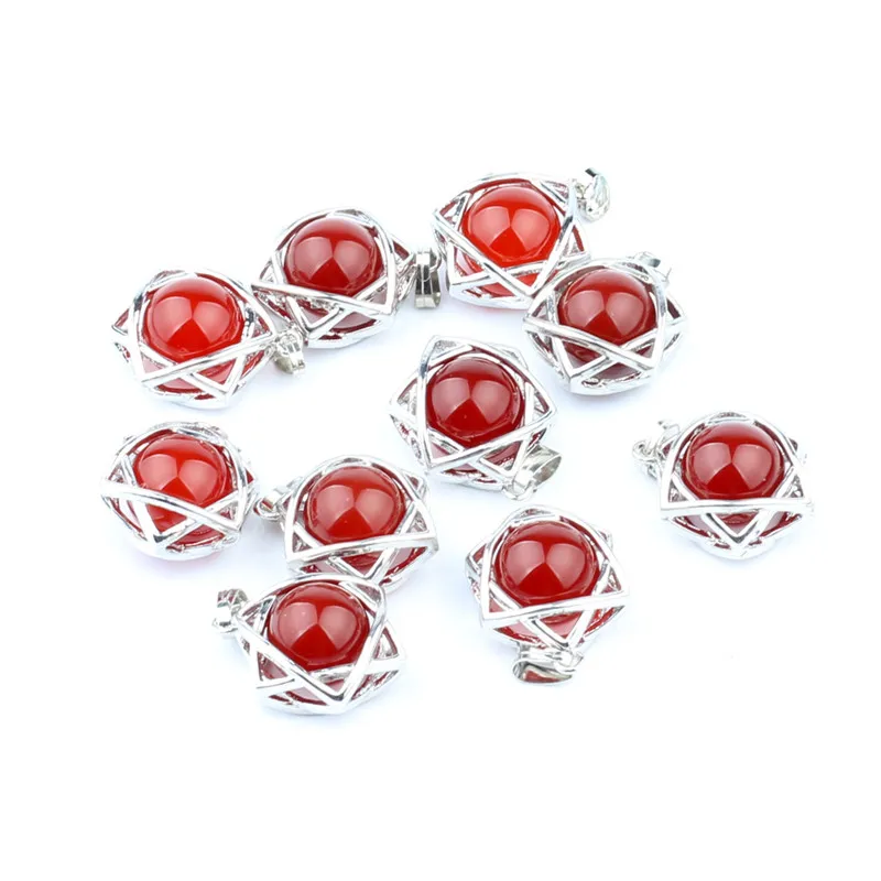 10 шт. Подвеска из натурального камня с шестиконечными звездами полый умный