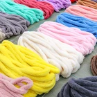 Искусственный мех кролика, пушистые ленты, 20 цветов, украшение для одежды