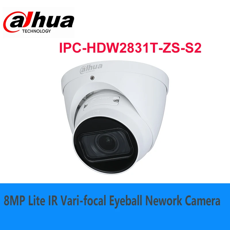 

Dahua original 8MP Lite IR Vari-focal Eyeball Nework Camera IPC-HDW2831T-ZS-S2