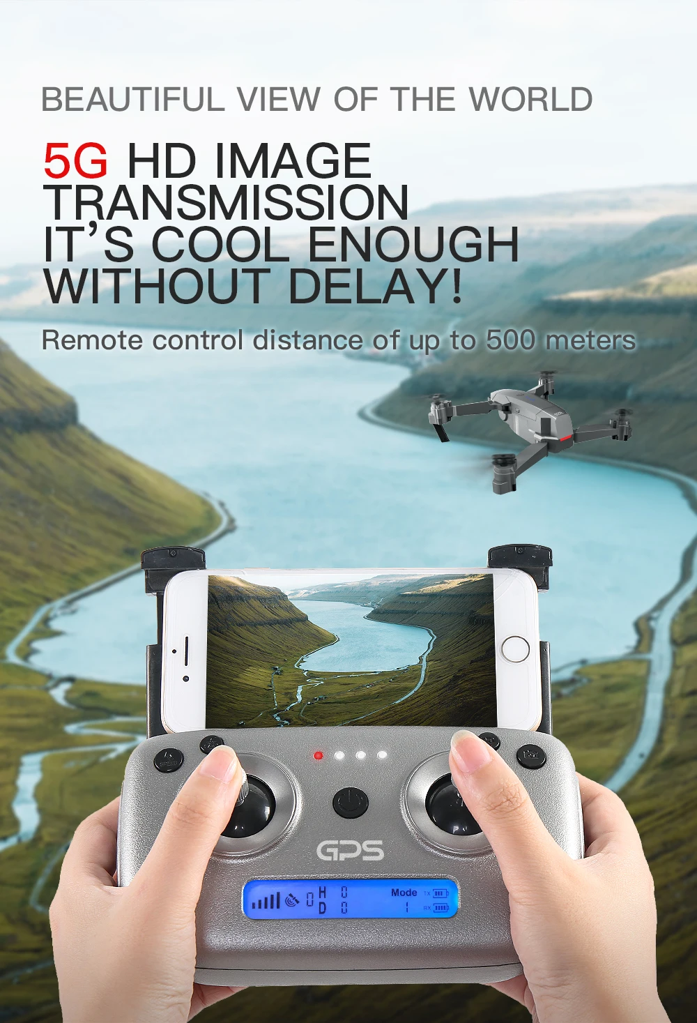SG907 Профессиональный Квадрокоптер с камерой GPS 4K HD пульт дистанционного