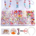 Детские игрушки ручной работы из бисера, 32 сетки, креативные свободные бусины для рукоделия, изготовление браслета, ожерелья, набор ювелирных изделий, игрушка для девочки, подарок