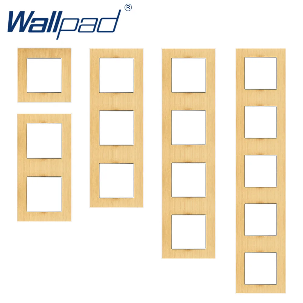 Роскошная желтая панель из алюминиевого сплава Wallpad металлическая рама 86*86 мм 146*86
