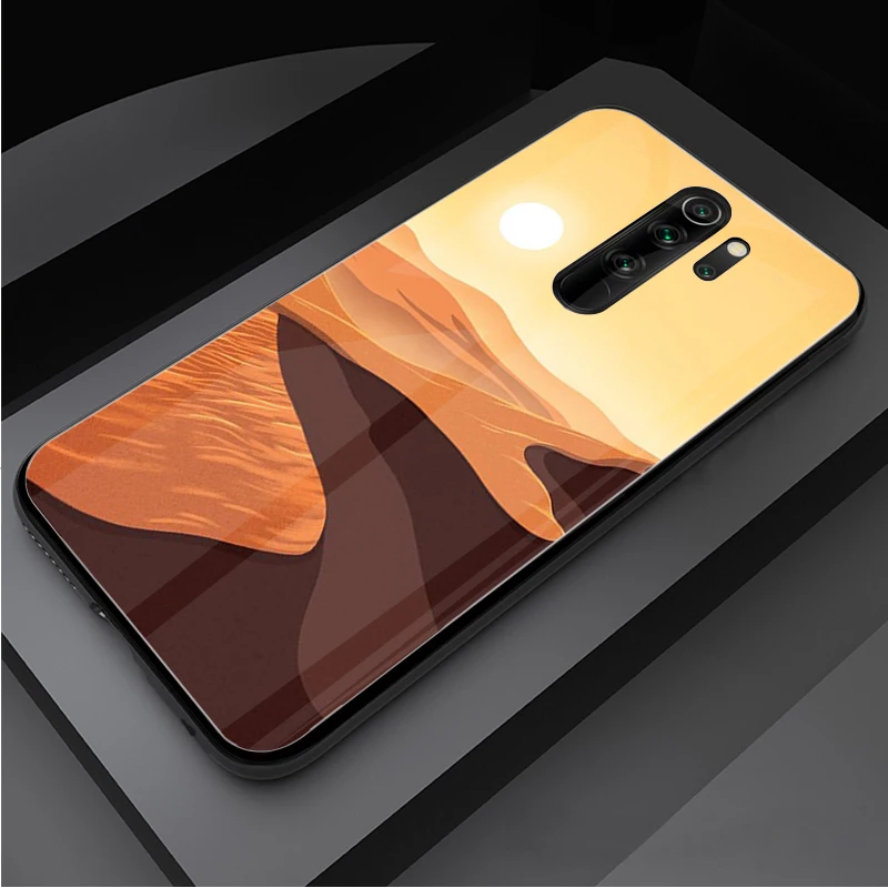 Простой пустынный пейзаж чехол из закаленного стекла для телефона Xiaomi Redmi Note 5 6 7 8