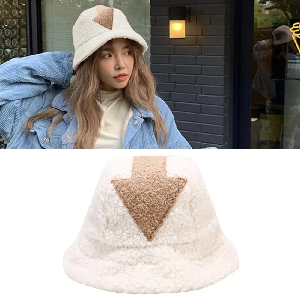 

New Fashion Hip Hop White Lamb Wool Gorros Fishing Caps Faux Fur Bucket Hats Women Winter