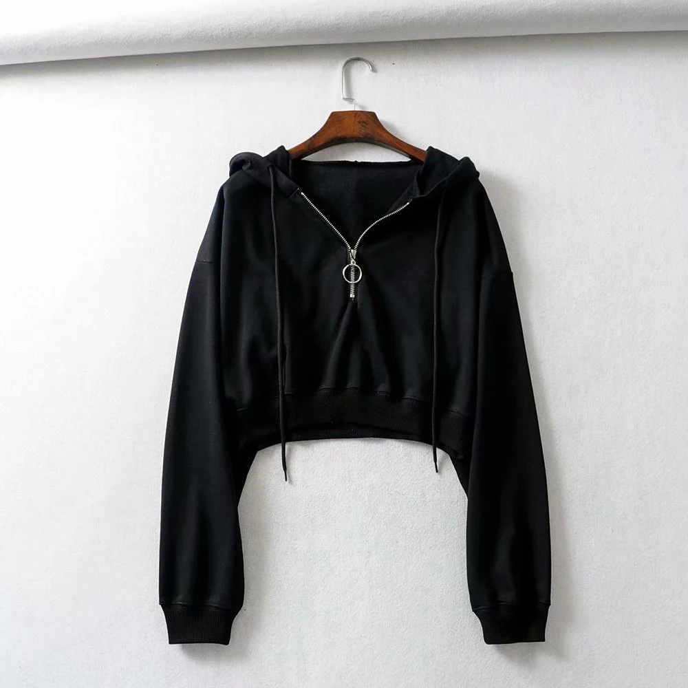 

Women Hoodies 2019 Long Sleeve Hooded Pullover Sweatshirt Autumn Winter Warm Zipper hoodies