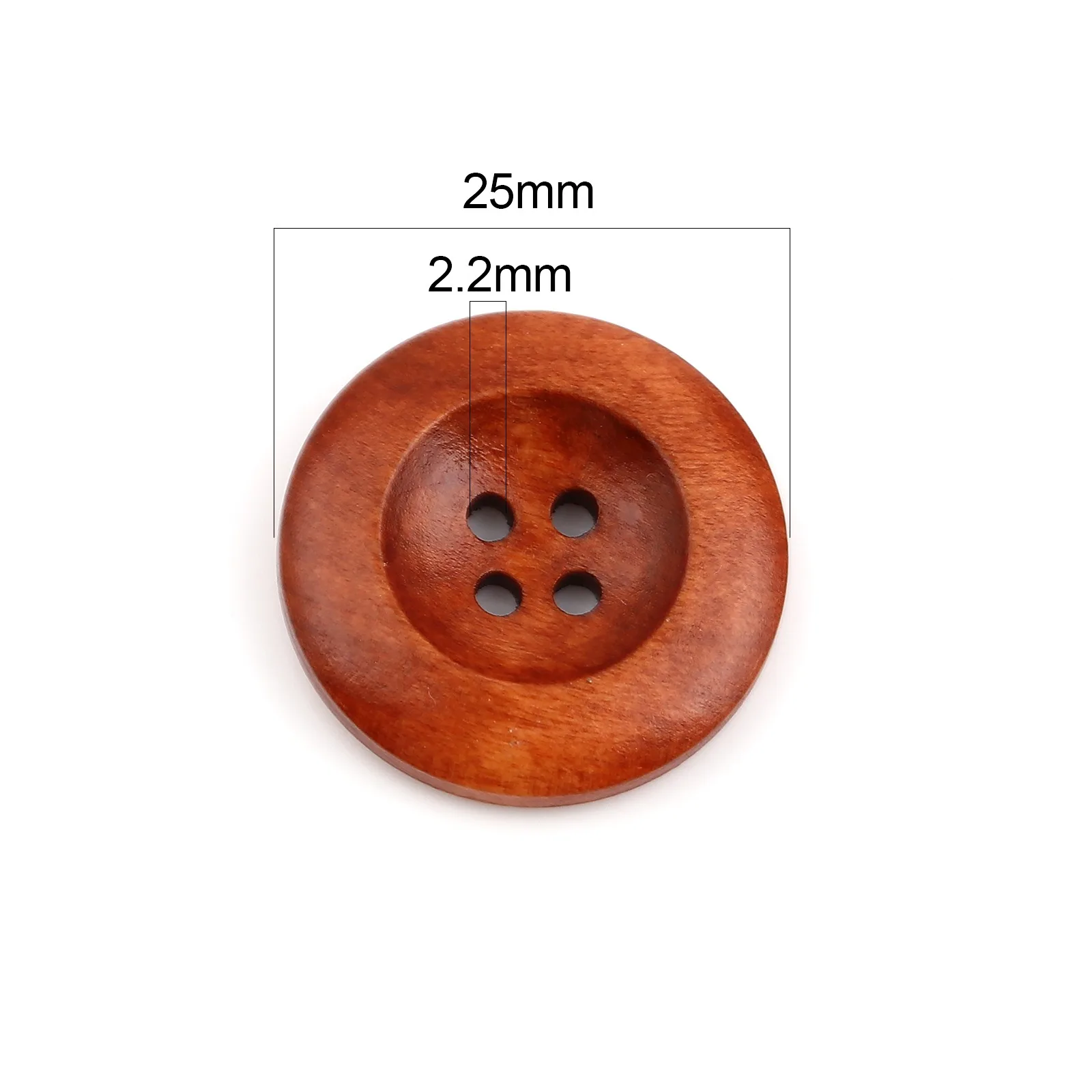 

50Pcs New Wooden Buttons Natural Color Round 4-Holes Sewing Scrapbooking DIY Buttons Sewing Jacket Blazer Sweaters Accessories