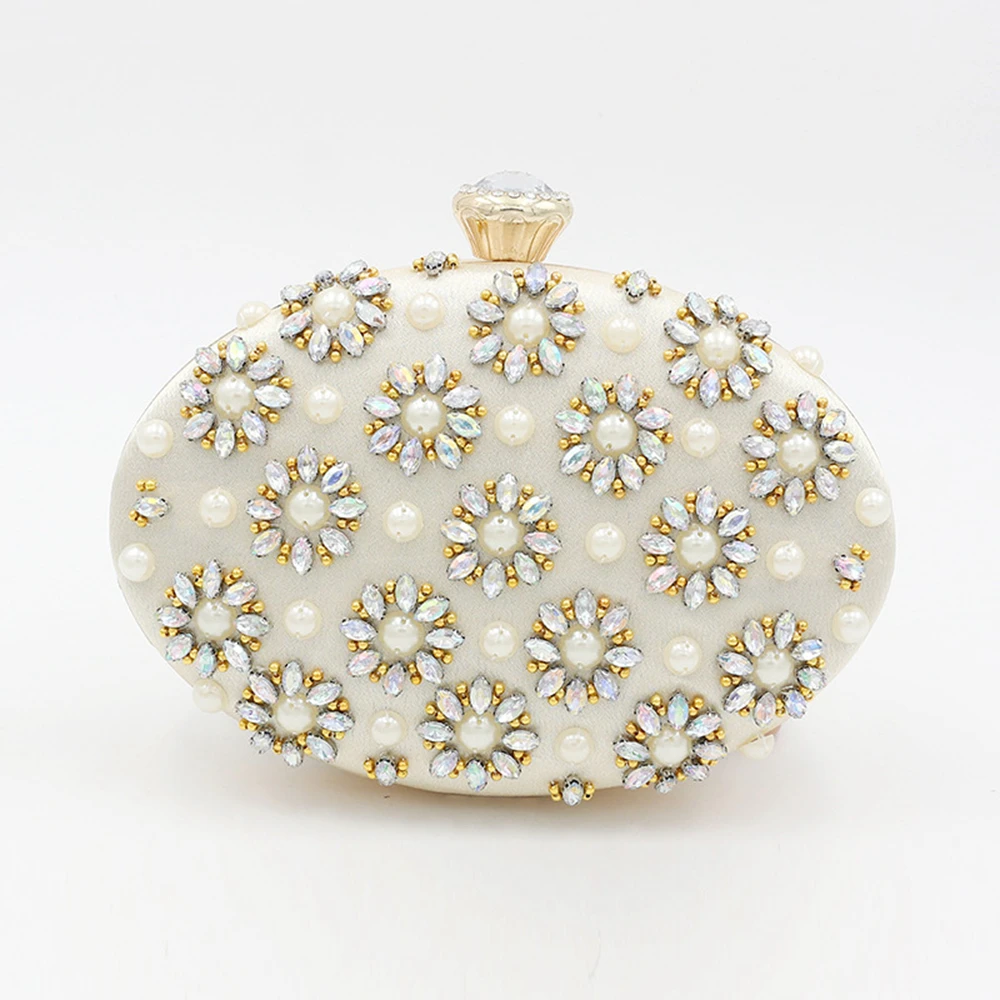 Женская вечерняя сумка ручной работы Стразы с алмазным жемчугом кошелек клатч