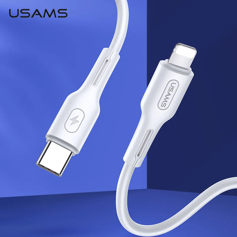 Кабель быстрой зарядки USAMS PD type C для освещения 18 Вт iPhone 11 Pro Max 8 XR XS Macbook зарядное