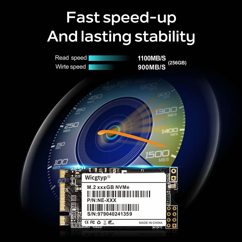 Твердотельный накопитель Wicgtyp PCIE NVME 22*42 SSD 128 ГБ 256 512 ТБ для ноутбука настольного