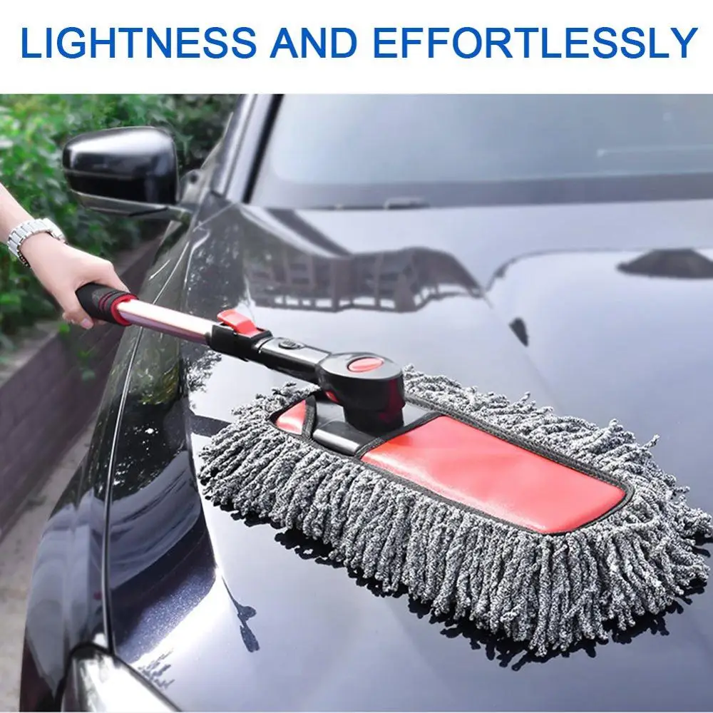 

Регулируемая щетка с длинной ручкой для мойки автомобиля, щетки для мойки пыли в сборе, вращающийся на 360 градусов инструмент для очистки