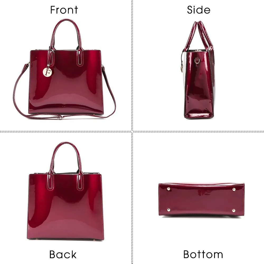 Herald Fashion яркие однотонные женские сумки из лакированной кожи Женские Простые