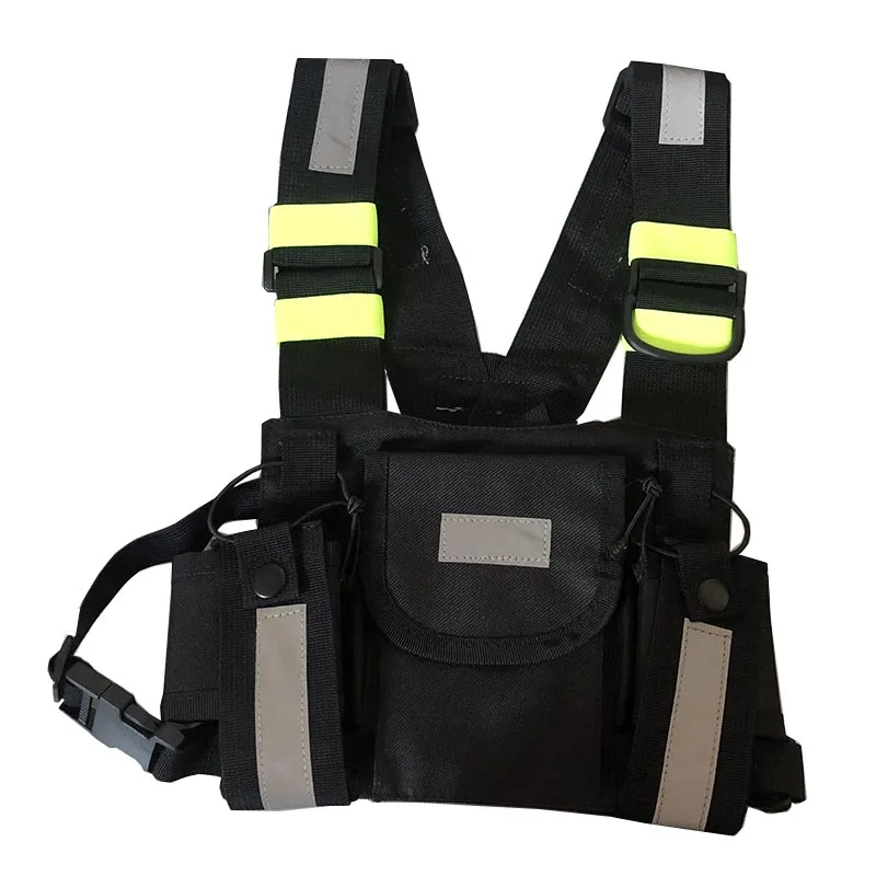 

Walkie-talkie tactical bag chest hanging bag rescue duty security special training cs outdoor personality vest reflective bag