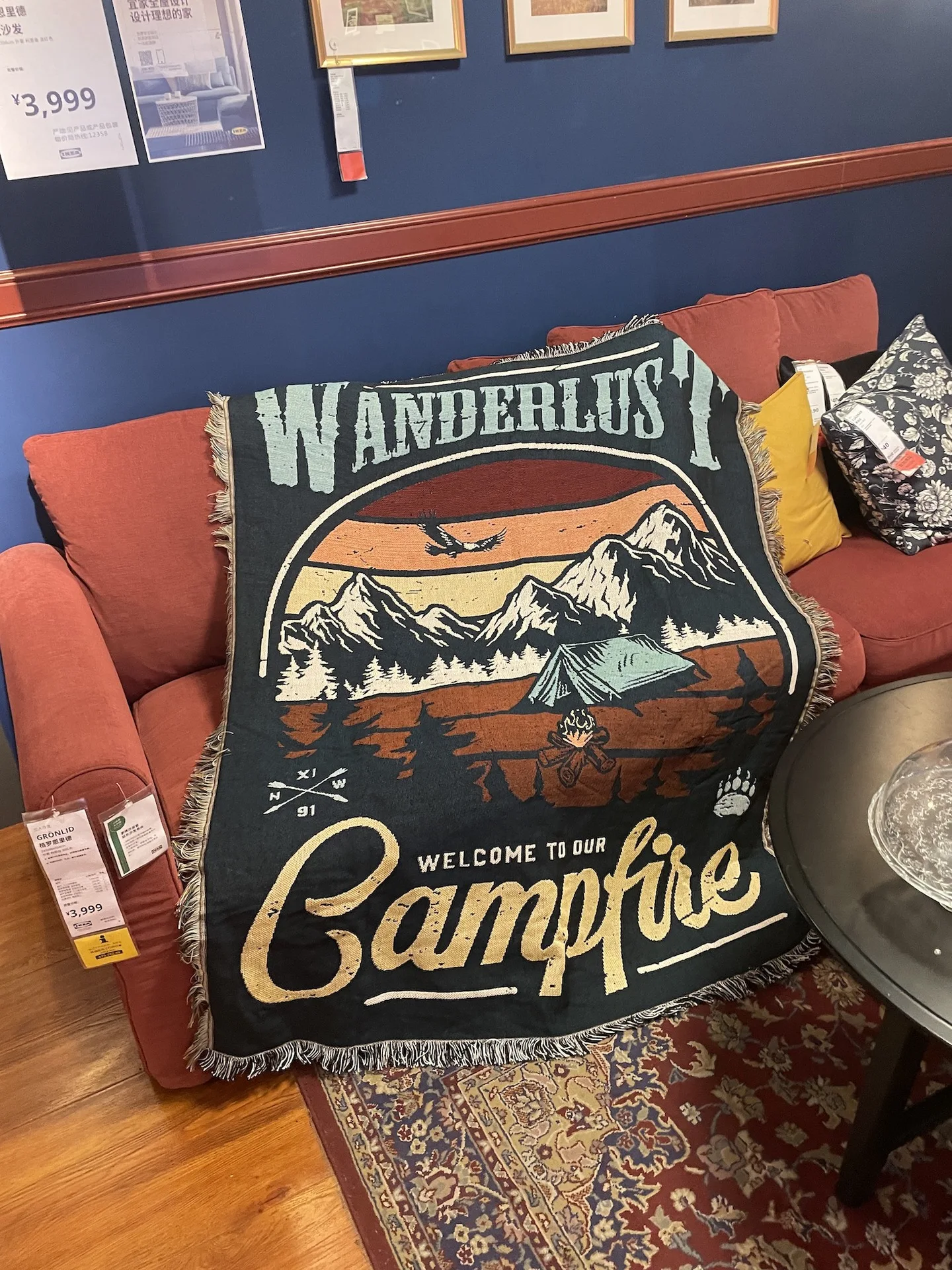 Горная палатка-одеяло для отдыха на природе настенный гобелен художественный