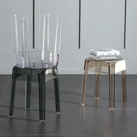 transparent square stool fashion creative plastic acrylic high bar stool simple modern kitchen bar furniture stools