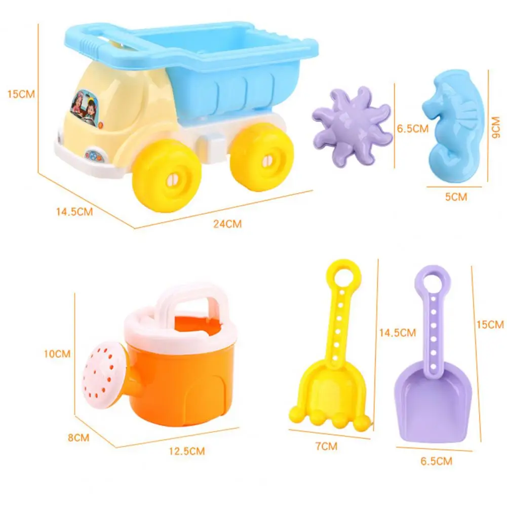 

Beach Toy Kit Hand-eye Coordination Smooth Surface Vibrant Color Outdoor Summer Beach Toys Kit for Kids Water Entertainment