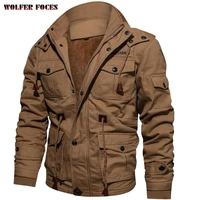 2021 autumn and winter jacket mens hooded plush thickened coat large cotton medium and long work clothes washing men