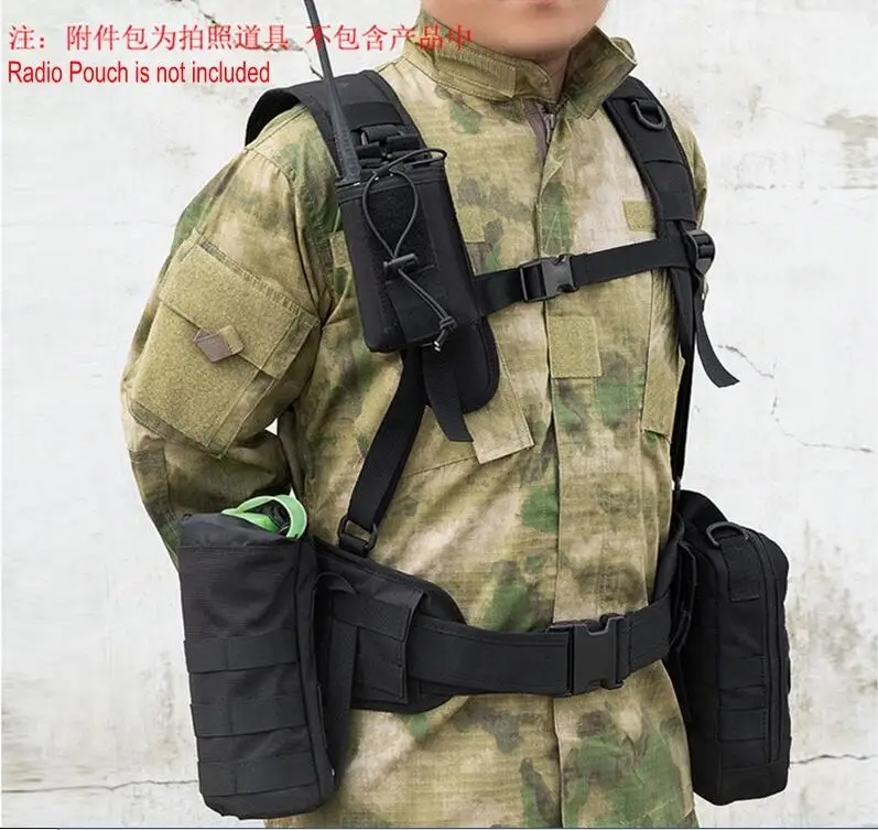 

Военный тактический жилет грудь облегченная модульная система переноски снаряжения пояс для мужчин армейский пояс страйкбол Пейнтбол Эки...