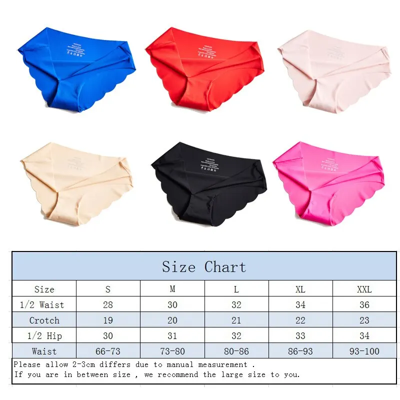 

Women Underwear Sexy Silk Seamless Lingerie Panties Panty Low-Rise Ladies Underwear Solid Invisible Pant Low Waist Briefs