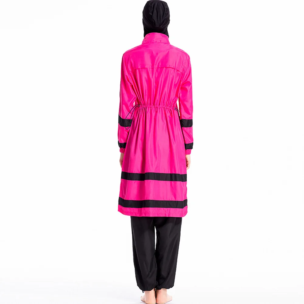 

Long Sleeve Solid Plain Full Burkini Muslim Swimwear S-5XL Plus Size Islamic Swimsuit Fashion Turkey Women Cover