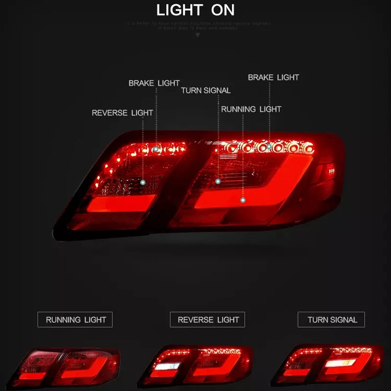 

Car Led Tail Lamp for Toyota Camry Tail Lights 2006 2007 2008 2009 2010 2011 LED Taillight with DRL+Brake Light+Reverse Light