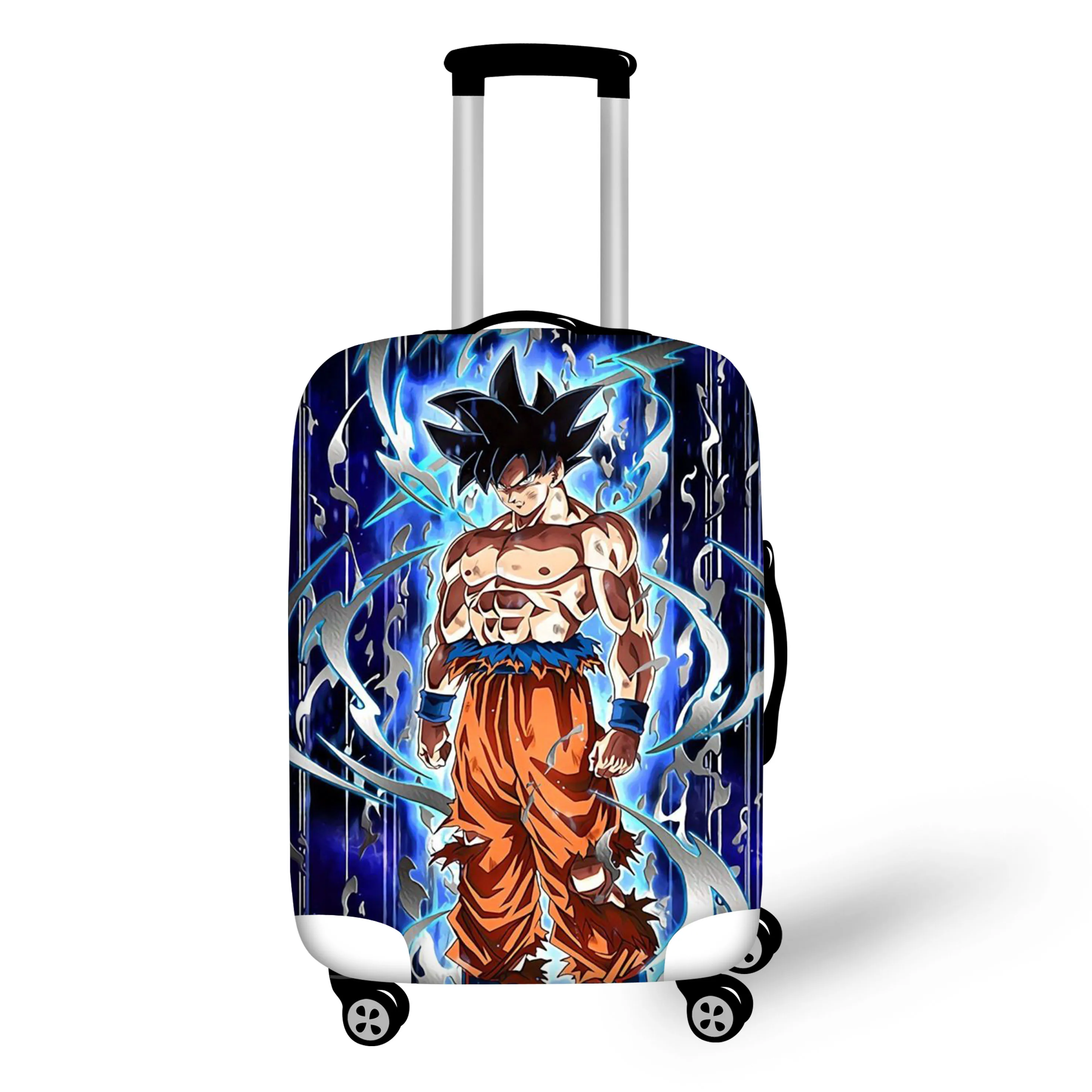 Защитный чехол ELVISWORDS Son Goku Dragon Ball с принтами для багажа, набор с биркой, аксессуары для путешествий, пылезащитный эластичный чехол для чемодана - Цвет: HK3160