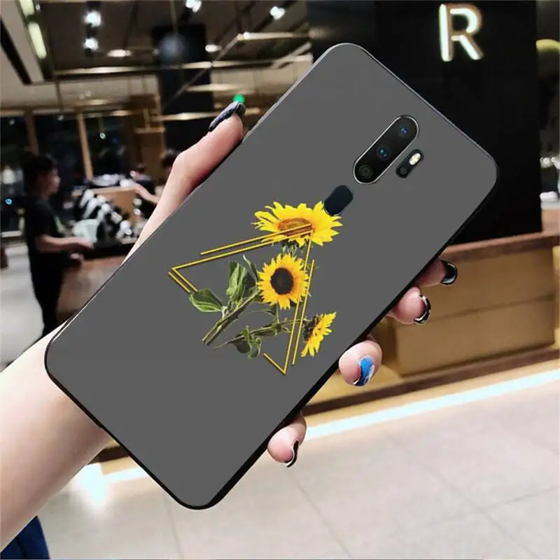 

LJHYDFCNB Chrysan Themum Pattern Phone Case For Oppo Reno2 Z 2Z Realme5 6 Pro R9 11 Plus 15 17 Pro