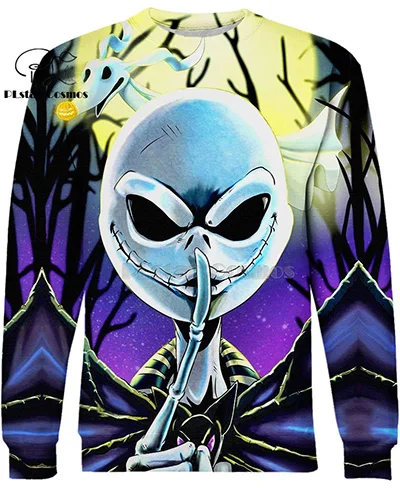 sweatshirt PLstar Космос Кошмар перед Рождеством Джек Потрошитель 3d толстовки/Толстовка зима осень Забавный Harajuku длинная уличная одежда - Цвет: sweatshirt