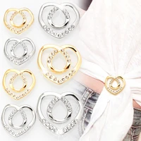 high end hem knotted button ring clothes t shirt non slip korean simple silk scarf decoration accessories heart shaped buckle