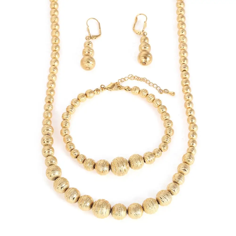 Модные африканские бисерные серьги ожерелье браслет золотой цветной шарик