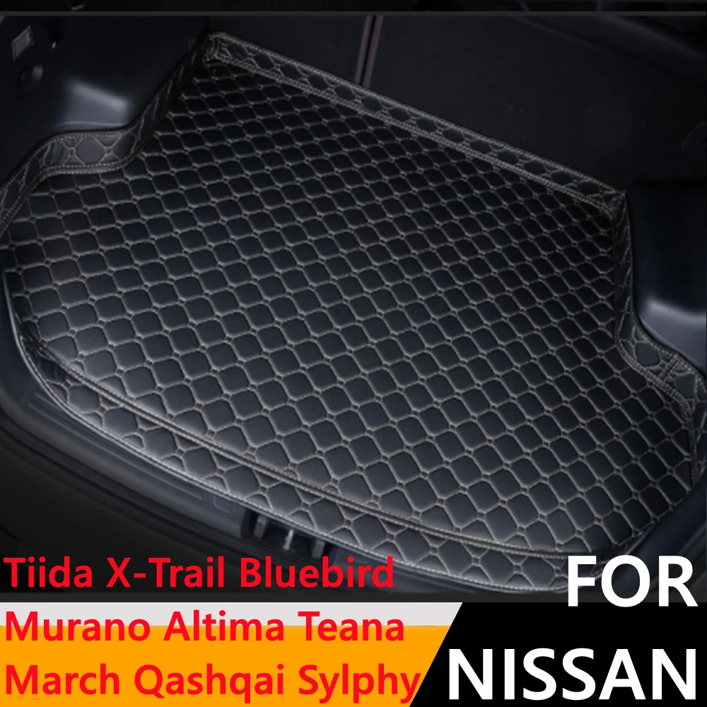 

Sinjayer 5Colors Car Trunk Mat Tail Boot Cargo Pad For NISSAN Tiida X-Trail Bluebird Murano March Qashqai Sylphy Altima Teana