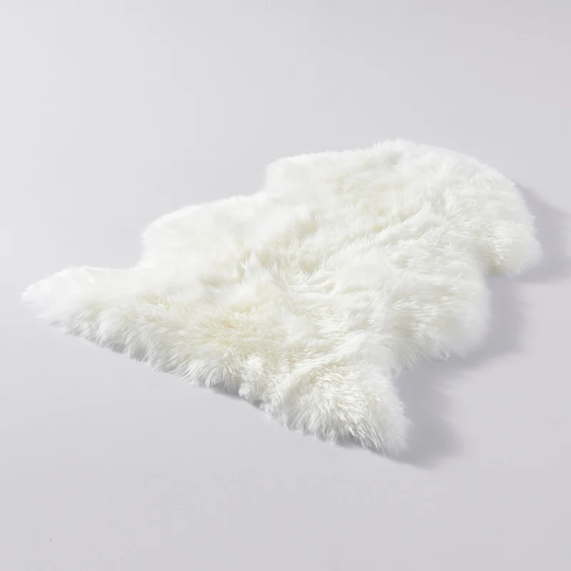 Ivory White HUAHOO чехол для сиденья из натуральной овчины ковер из натуральной овчины одеяло белый натуральный мех(1 P/2ft x 3ft - Цвет: Ivory White