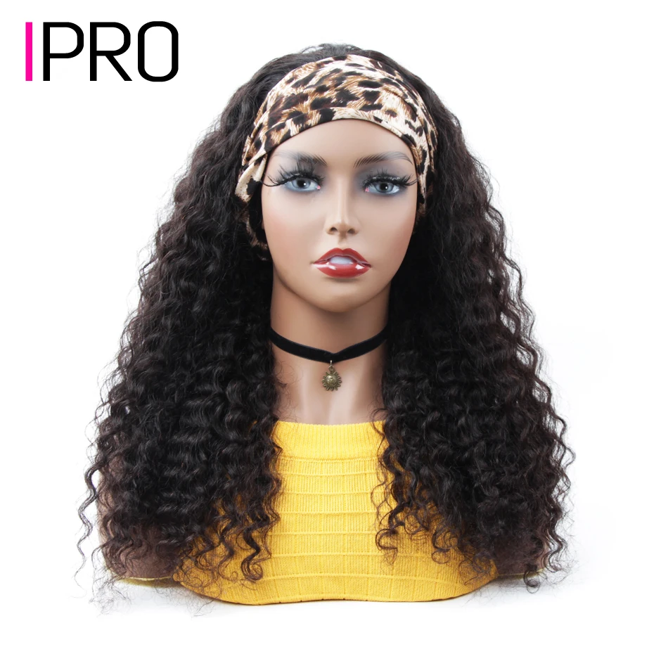 IPRO искусственные человеческие волосы головная повязка малазийские с глубокой