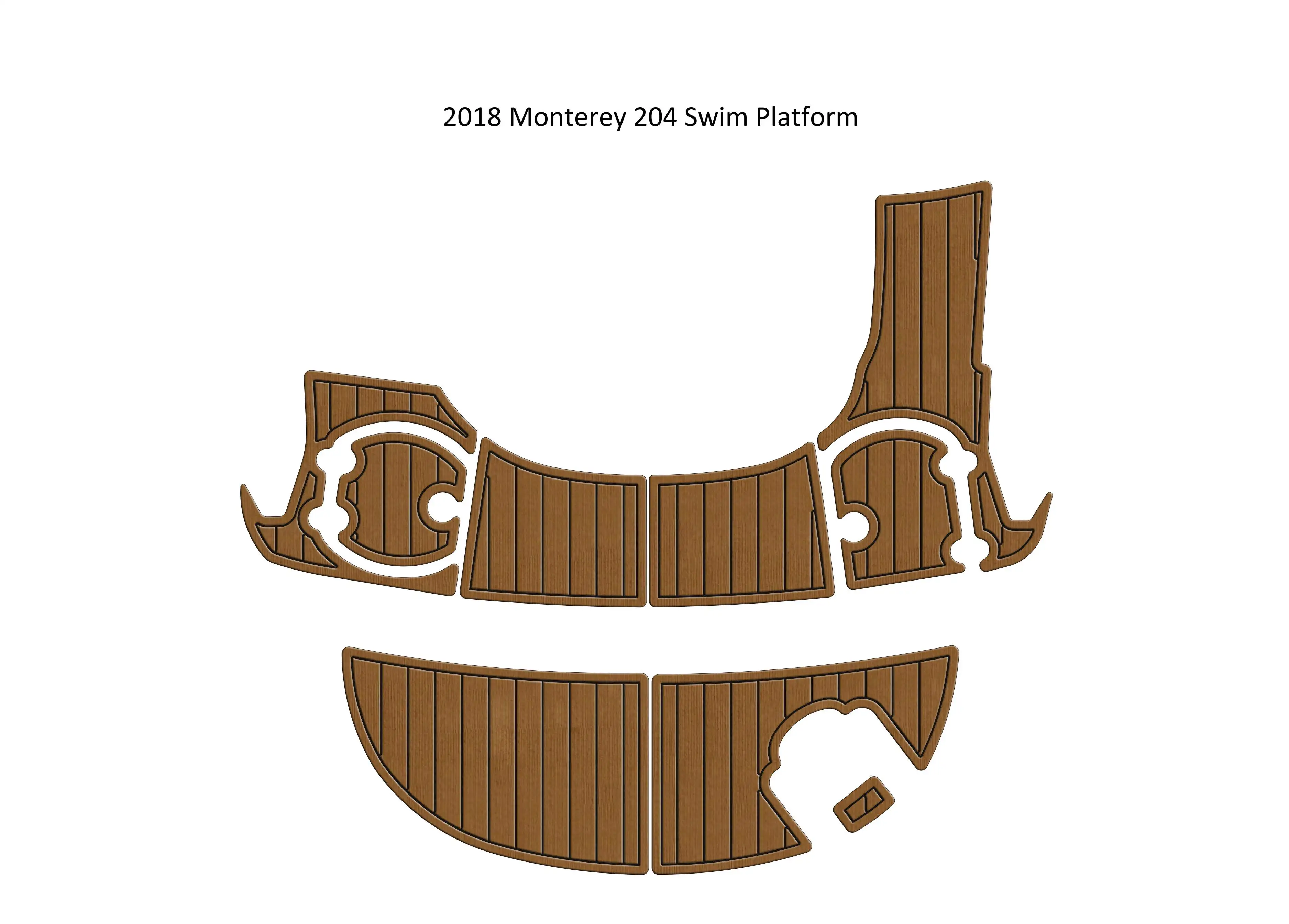 2018 Monterey 204 yüzmek platformu tekne EVA sahte köpük tik güverte zemin pedi